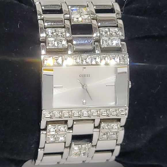 Guess Chain Link Rhinestone Watch - Picture 5 of 8
